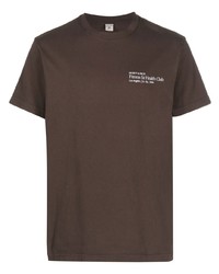 T-shirt girocollo stampata marrone di Sporty & Rich
