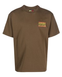 T-shirt girocollo stampata marrone di Tommy Jeans