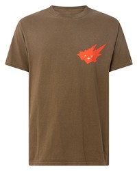 T-shirt girocollo stampata marrone di Travis Scott