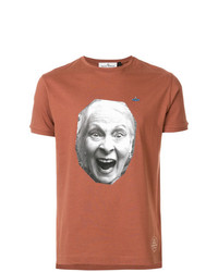 T-shirt girocollo stampata marrone di Vivienne Westwood