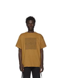 T-shirt girocollo stampata marrone di Vyner Articles