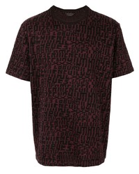 T-shirt girocollo stampata melanzana scuro di Ermenegildo Zegna