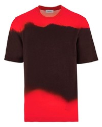T-shirt girocollo stampata melanzana scuro di Ferragamo