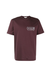 T-shirt girocollo stampata melanzana scuro di Golden Goose Deluxe Brand