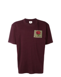 T-shirt girocollo stampata melanzana scuro di Kent & Curwen