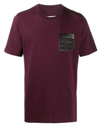 T-shirt girocollo stampata melanzana scuro di Maison Margiela
