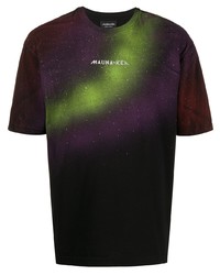 T-shirt girocollo stampata melanzana scuro di Mauna Kea