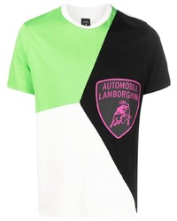 T-shirt girocollo stampata multicolore di Automobili Lamborghini