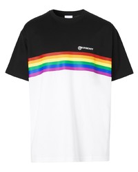 T-shirt girocollo stampata multicolore di Burberry