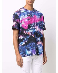 T-shirt girocollo stampata multicolore di Just Cavalli