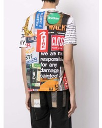 T-shirt girocollo stampata multicolore di Junya Watanabe MAN