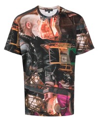 T-shirt girocollo stampata multicolore di Comme Des Garcons Homme Plus