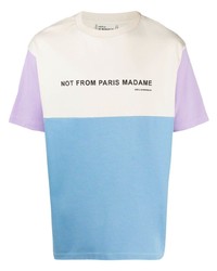 T-shirt girocollo stampata multicolore di Drôle De Monsieur