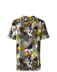 T-shirt girocollo stampata multicolore di Fendi