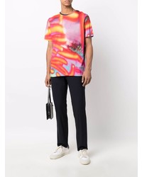 T-shirt girocollo stampata multicolore di PS Paul Smith