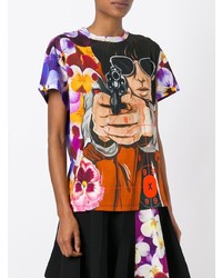 T-shirt girocollo stampata multicolore di Christopher Kane