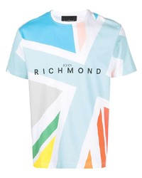 T-shirt girocollo stampata multicolore di John Richmond