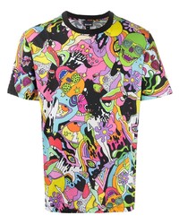 T-shirt girocollo stampata multicolore di Just Cavalli