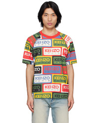 T-shirt girocollo stampata multicolore di Kenzo