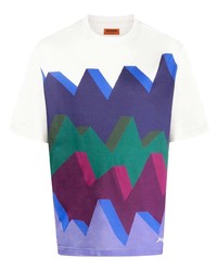 T-shirt girocollo stampata multicolore di Missoni