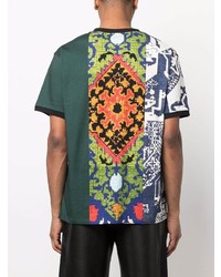 T-shirt girocollo stampata multicolore di Balmain