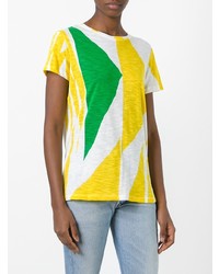 T-shirt girocollo stampata multicolore di Proenza Schouler