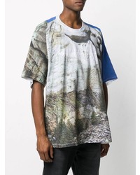 T-shirt girocollo stampata multicolore di Doublet