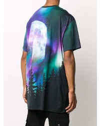 T-shirt girocollo stampata multicolore di Balmain