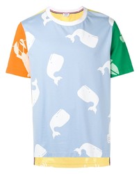 T-shirt girocollo stampata multicolore di Thom Browne