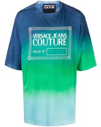 T-shirt girocollo stampata multicolore di VERSACE JEANS COUTURE