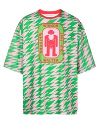 T-shirt girocollo stampata multicolore di Walter Van Beirendonck