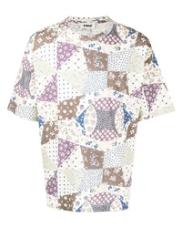 T-shirt girocollo stampata multicolore di YMC