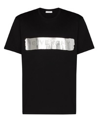T-shirt girocollo stampata nera e argento di Givenchy