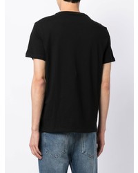 T-shirt girocollo stampata nera e argento di Armani Exchange