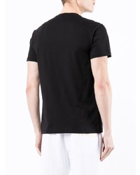 T-shirt girocollo stampata nera e argento di VERSACE JEANS COUTURE