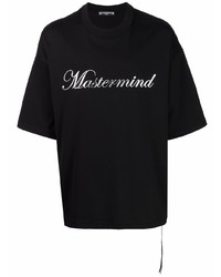 T-shirt girocollo stampata nera e argento di Mastermind World