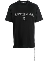 T-shirt girocollo stampata nera e argento di Mastermind World