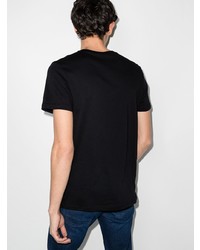 T-shirt girocollo stampata nera e argento di BOSS