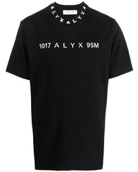 T-shirt girocollo stampata nera e bianca di 1017 Alyx 9Sm