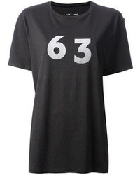 T-shirt girocollo stampata nera e bianca di 6397