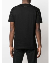 T-shirt girocollo stampata nera e bianca di Les Hommes