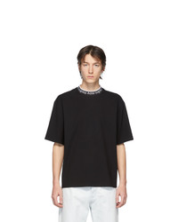 T-shirt girocollo stampata nera e bianca di Acne Studios
