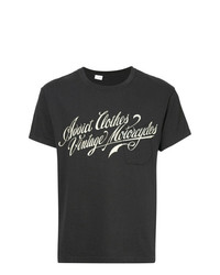 T-shirt girocollo stampata nera e bianca di Addict Clothes Japan