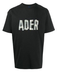 T-shirt girocollo stampata nera e bianca di Ader Error