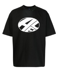 T-shirt girocollo stampata nera e bianca di Ader Error