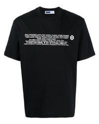 T-shirt girocollo stampata nera e bianca di AFFIX