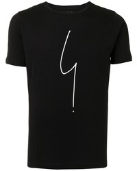 T-shirt girocollo stampata nera e bianca di agnès b.