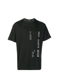 T-shirt girocollo stampata nera e bianca di Alexander Wang