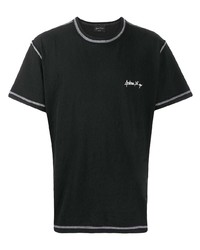 T-shirt girocollo stampata nera e bianca di Andrea Ya'aqov