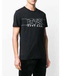 T-shirt girocollo stampata nera e bianca di BOSS HUGO BOSS
